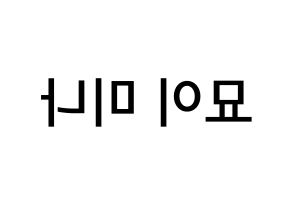 KPOP Twice(트와이스、トゥワイス) 미나 (名井 南, ミナ) 無料サイン会用、イベント会用応援ボード型紙 左右反転