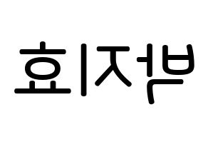 KPOP Twice(트와이스、トゥワイス) 지효 (パク・ジヒョ, ジヒョ) 無料サイン会用、イベント会用応援ボード型紙 左右反転