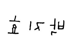 KPOP Twice(트와이스、トゥワイス) 지효 (パク・ジヒョ, ジヒョ) 無料サイン会用、イベント会用応援ボード型紙 左右反転