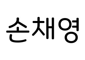 KPOP Twice(트와이스、トゥワイス) 채영 (ソン・チェヨン, チェヨン) 無料サイン会用、イベント会用応援ボード型紙 通常