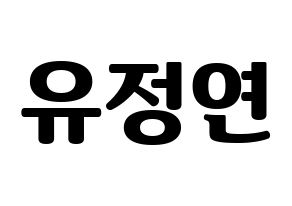 KPOP Twice(트와이스、トゥワイス) 정연 (ジョンヨン) コンサート用　応援ボード・うちわ　韓国語/ハングル文字型紙 通常