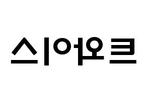 KPOP歌手 Twice(트와이스、トゥワイス) 応援ボード型紙、うちわ型紙　韓国語/ハングル文字 左右反転