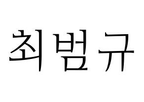 KPOP TXT(투모로우바이투게더、トゥモローバイトゥゲザー) 범규 (ボムギュ) 応援ボード・うちわ　韓国語/ハングル文字型紙 通常