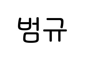 KPOP TXT(투모로우바이투게더、トゥモローバイトゥゲザー) 범규 (チェ・ボムギュ, ボムギュ) 無料サイン会用、イベント会用応援ボード型紙 通常