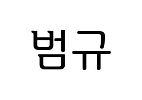 KPOP TXT(투모로우바이투게더、トゥモローバイトゥゲザー) 범규 (ボムギュ) プリント用応援ボード型紙、うちわ型紙　韓国語/ハングル文字型紙 通常