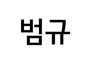 KPOP TXT(투모로우바이투게더、トゥモローバイトゥゲザー) 범규 (チェ・ボムギュ, ボムギュ) 無料サイン会用、イベント会用応援ボード型紙 通常