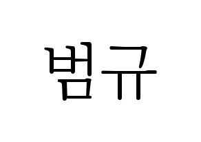 KPOP TXT(투모로우바이투게더、トゥモローバイトゥゲザー) 범규 (ボムギュ) 応援ボード・うちわ　韓国語/ハングル文字型紙 通常