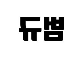 KPOP TXT(투모로우바이투게더、トゥモローバイトゥゲザー) 범규 (ボムギュ) コンサート用　応援ボード・うちわ　韓国語/ハングル文字型紙 左右反転
