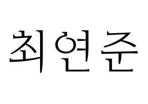 KPOP TXT(투모로우바이투게더、トゥモローバイトゥゲザー) 연준 (ヨンジュン) 応援ボード・うちわ　韓国語/ハングル文字型紙 通常
