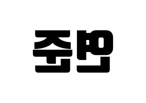 KPOP TXT(투모로우바이투게더、トゥモローバイトゥゲザー) 연준 (ヨンジュン) コンサート用　応援ボード・うちわ　韓国語/ハングル文字型紙 左右反転