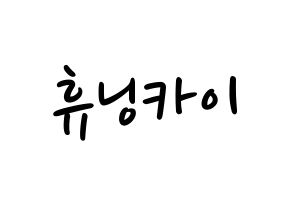 KPOP TXT(투모로우바이투게더、トゥモローバイトゥゲザー) 휴닝카이 (ヒュニンカイ) 応援ボード ハングル 型紙  通常