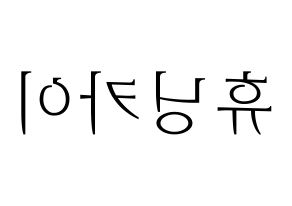 KPOP TXT(투모로우바이투게더、トゥモローバイトゥゲザー) 휴닝카이 (ヒュニンカイ) 応援ボード・うちわ　韓国語/ハングル文字型紙 左右反転