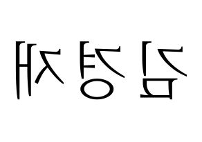 KPOP U-KISS(유키스、ユー・キス) 일라이 (イライ) 応援ボード・うちわ　韓国語/ハングル文字型紙 左右反転