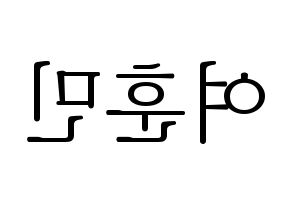 KPOP U-KISS(유키스、ユー・キス) 훈 (フン) 応援ボード・うちわ　韓国語/ハングル文字型紙 左右反転