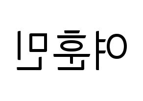 KPOP U-KISS(유키스、ユー・キス) 훈 (フン) コンサート用　応援ボード・うちわ　韓国語/ハングル文字型紙 左右反転