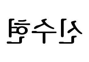KPOP U-KISS(유키스、ユー・キス) 수현 (スヒョン) プリント用応援ボード型紙、うちわ型紙　韓国語/ハングル文字型紙 左右反転