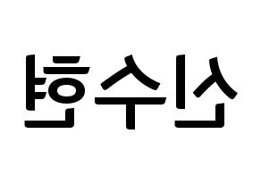 KPOP U-KISS(유키스、ユー・キス) 수현 (スヒョン) k-pop アイドル名前 ファンサボード 型紙 左右反転