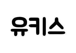 KPOP歌手 U-KISS(유키스、ユー・キス) 応援ボード型紙、うちわ型紙　韓国語/ハングル文字 通常