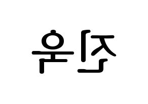 KPOP UP10TION(업텐션、アップテンション) 진후 (ジヌ) プリント用応援ボード型紙、うちわ型紙　韓国語/ハングル文字型紙 左右反転