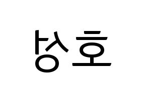 KPOP VAV(브이에이브이、ブイエイブイ) 로우 (ロウ) コンサート用　応援ボード・うちわ　韓国語/ハングル文字型紙 左右反転