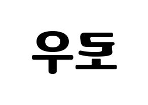 KPOP VAV(브이에이브이、ブイエイブイ) 로우 (ロウ) コンサート用　応援ボード・うちわ　韓国語/ハングル文字型紙 左右反転