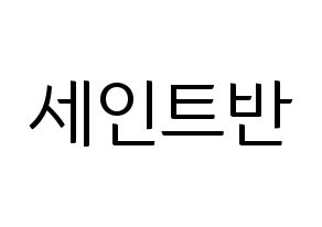 KPOP VAV(브이에이브이、ブイエイブイ) 세인트반 (セイントバン) コンサート用　応援ボード・うちわ　韓国語/ハングル文字型紙 通常