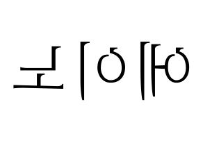 KPOP VAV(브이에이브이、ブイエイブイ) 에이노 (エイノ) 応援ボード・うちわ　韓国語/ハングル文字型紙 左右反転