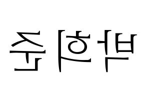 KPOP VAV(브이에이브이、ブイエイブイ) 지우 (ジウ) 応援ボード・うちわ　韓国語/ハングル文字型紙 左右反転