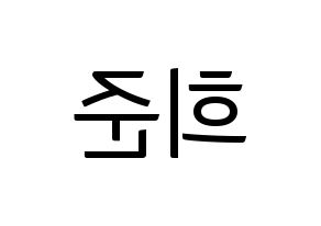 KPOP VAV(브이에이브이、ブイエイブイ) 지우 (ジウ) コンサート用　応援ボード・うちわ　韓国語/ハングル文字型紙 左右反転
