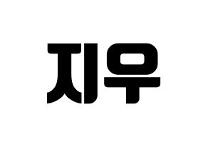 KPOP VAV(브이에이브이、ブイエイブイ) 지우 (ジウ) コンサート用　応援ボード・うちわ　韓国語/ハングル文字型紙 通常