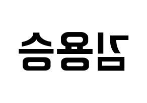 KPOP VERIVERY(베리베리、ベリーベリー) 용승 (ヨンスン) k-pop アイドル名前 ファンサボード 型紙 左右反転