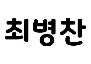 KPOP VICTON(빅톤、ビクトン) 최병찬 (チェ・ビョンチャン) 応援ボード・うちわ　韓国語/ハングル文字型紙 通常