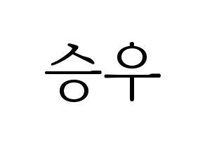 KPOP VICTON(빅톤、ビクトン) 한승우 (ハン・スンウ) 応援ボード・うちわ　韓国語/ハングル文字型紙 通常