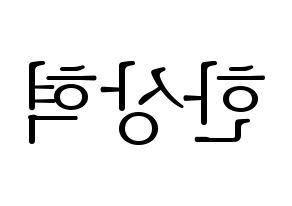 KPOP VIXX(빅스、ヴィックス) 혁 (ヒョギ) 応援ボード・うちわ　韓国語/ハングル文字型紙 左右反転