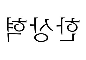 KPOP VIXX(빅스、ヴィックス) 혁 (ヒョギ) 応援ボード・うちわ　韓国語/ハングル文字型紙 左右反転