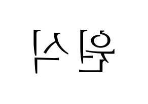 KPOP VIXX(빅스、ヴィックス) 라비 (ラビ) 応援ボード・うちわ　韓国語/ハングル文字型紙 左右反転