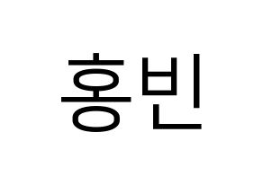 KPOP VIXX(빅스、ヴィックス) 홍빈 (ホンビン) プリント用応援ボード型紙、うちわ型紙　韓国語/ハングル文字型紙 通常