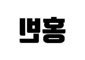 KPOP VIXX(빅스、ヴィックス) 홍빈 (ホンビン) コンサート用　応援ボード・うちわ　韓国語/ハングル文字型紙 左右反転