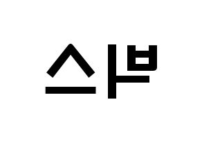 KPOP歌手 VIXX(빅스、ヴィックス) 応援ボード型紙、うちわ型紙　韓国語/ハングル文字 左右反転