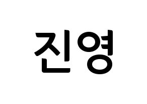 KPOP Wanna One(워너원、ワナワン) 배진영 (ペ・ジンヨン) k-pop アイドル名前 ファンサボード 型紙 通常