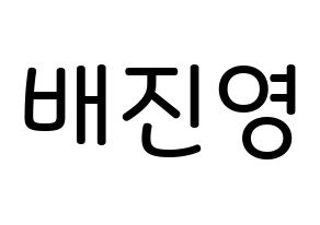 KPOP Wanna One(워너원、ワナワン) 배진영 (ペ・ジンヨン, ペ・ジンヨン) 無料サイン会用、イベント会用応援ボード型紙 通常