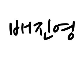 KPOP Wanna One(워너원、ワナワン) 배진영 (ペ・ジンヨン) 応援ボード ハングル 型紙  通常