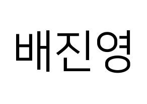 KPOP Wanna One(워너원、ワナワン) 배진영 (ペ・ジンヨン) プリント用応援ボード型紙、うちわ型紙　韓国語/ハングル文字型紙 通常