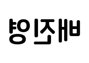 KPOP Wanna One(워너원、ワナワン) 배진영 (ペ・ジンヨン, ペ・ジンヨン) k-pop アイドル名前　ボード 言葉 左右反転