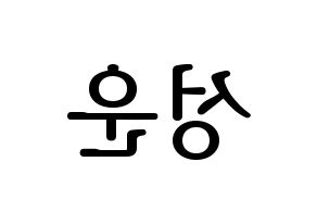 KPOP Wanna One(워너원、ワナワン) 하성운 (ハ・ソンウン) プリント用応援ボード型紙、うちわ型紙　韓国語/ハングル文字型紙 左右反転