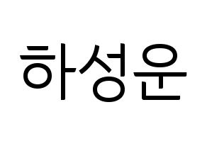 KPOP Wanna One(워너원、ワナワン) 하성운 (ハ・ソンウン) コンサート用　応援ボード・うちわ　韓国語/ハングル文字型紙 通常