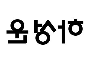 KPOP Wanna One(워너원、ワナワン) 하성운 (ハ・ソンウン, ハ・ソンウン) 応援ボード、うちわ無料型紙、応援グッズ 左右反転