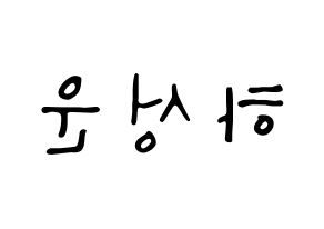 KPOP Wanna One(워너원、ワナワン) 하성운 (ハ・ソンウン) 応援ボード ハングル 型紙  左右反転