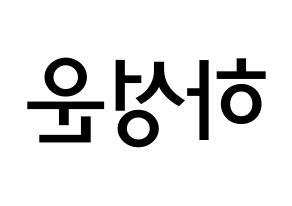 KPOP Wanna One(워너원、ワナワン) 하성운 (ハ・ソンウン, ハ・ソンウン) 無料サイン会用、イベント会用応援ボード型紙 左右反転