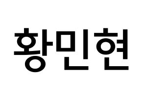KPOP Wanna One(워너원、ワナワン) 황민현 (ファン・ミンヒョン, ファン・ミンヒョン) 無料サイン会用、イベント会用応援ボード型紙 通常